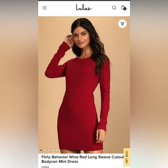 Lulus Red Dress with Open Back